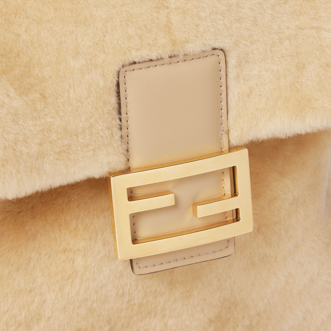 FENDI Backpack Beige shearling backpack - Image 3
